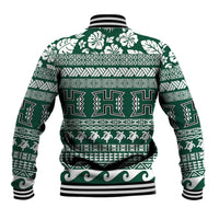 Hawaii Rainbow Warriors Christmas Baseball Jacket Kakau Motifs LT7 - Polynesian Pride