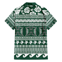 Hawaii Rainbow Warriors Christmas Family Matching Long Sleeve Bodycon Dress and Hawaiian Shirt Kakau Motifs LT7 - Polynesian Pride