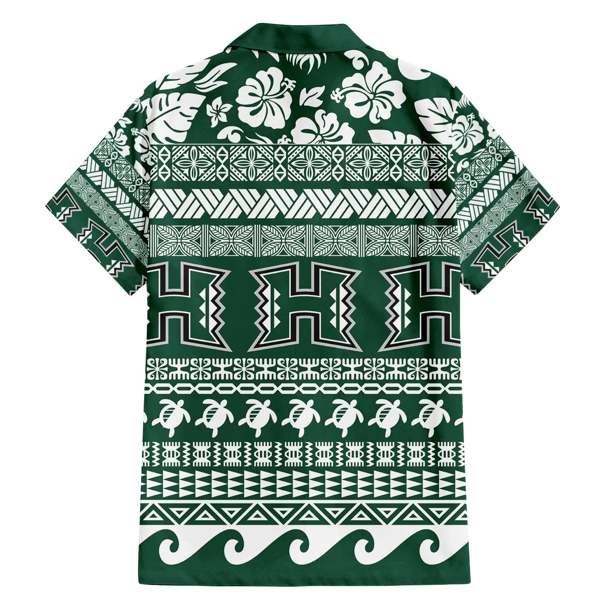 Hawaii Rainbow Warriors Christmas Family Matching Puletasi Dress and Hawaiian Shirt Kakau Motifs LT7 - Polynesian Pride