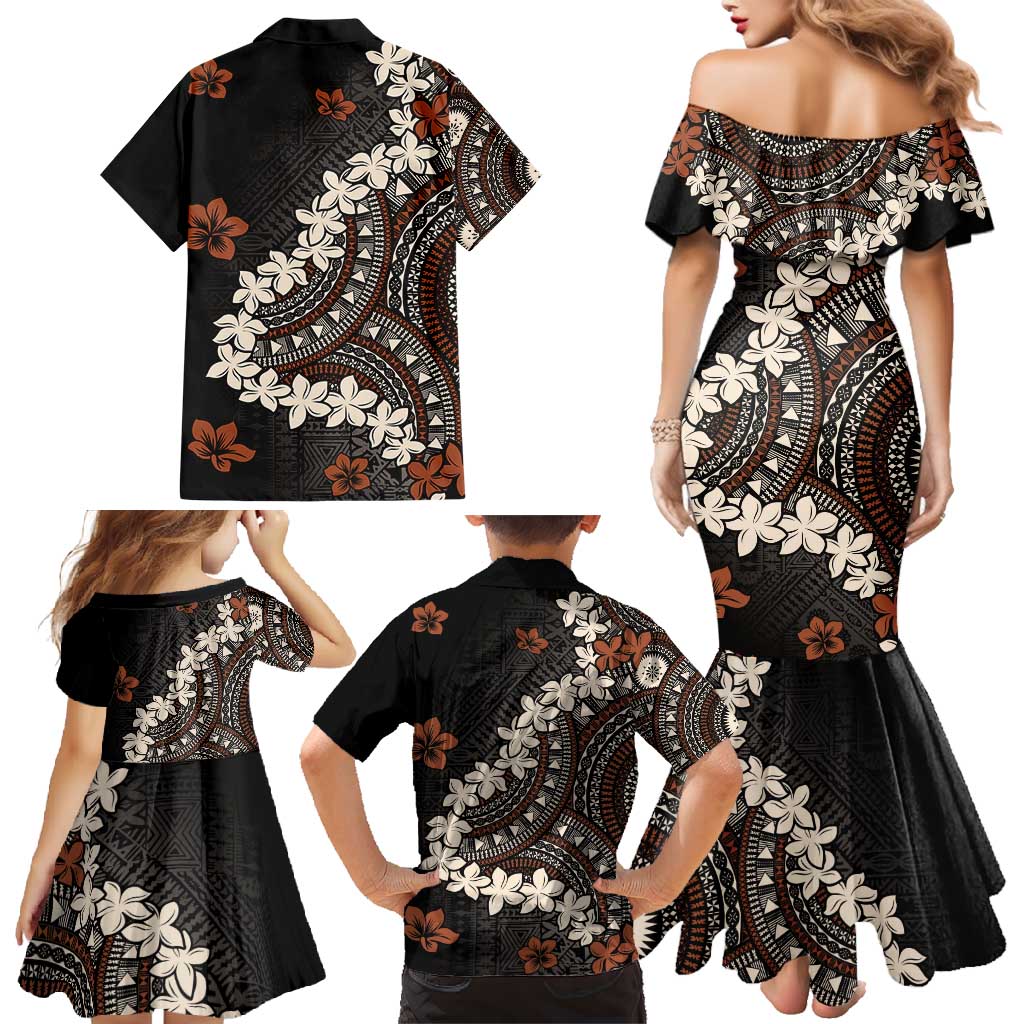 Bula Fiji Women's Day Family Matching Mermaid Dress and Hawaiian Shirt Classic Masi Tapa LT7 - Polynesian Pride