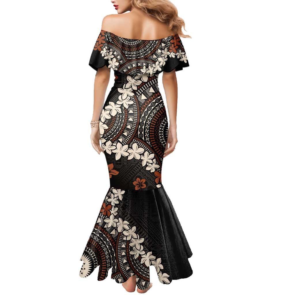 Bula Fiji Women's Day Family Matching Mermaid Dress and Hawaiian Shirt Classic Masi Tapa LT7 - Polynesian Pride
