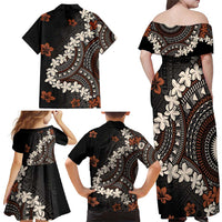 Bula Fiji Women's Day Family Matching Off Shoulder Maxi Dress and Hawaiian Shirt Classic Masi Tapa LT7 - Polynesian Pride