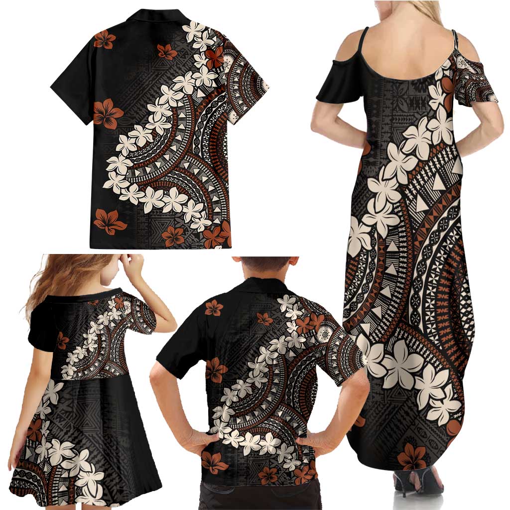 Bula Fiji Women's Day Family Matching Summer Maxi Dress and Hawaiian Shirt Classic Masi Tapa LT7 - Polynesian Pride
