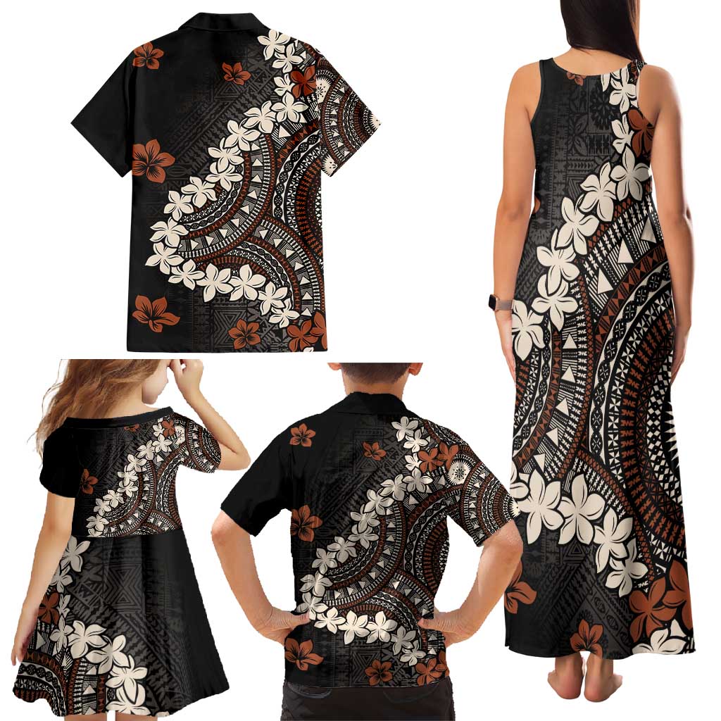 Bula Fiji Women's Day Family Matching Tank Maxi Dress and Hawaiian Shirt Classic Masi Tapa LT7 - Polynesian Pride