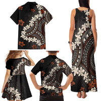 Bula Fiji Women's Day Family Matching Tank Maxi Dress and Hawaiian Shirt Classic Masi Tapa LT7 - Polynesian Pride