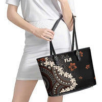 Bula Fiji Women's Day Leather Tote Bag Classic Masi Tapa