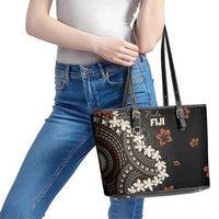 Bula Fiji Women's Day Leather Tote Bag Classic Masi Tapa