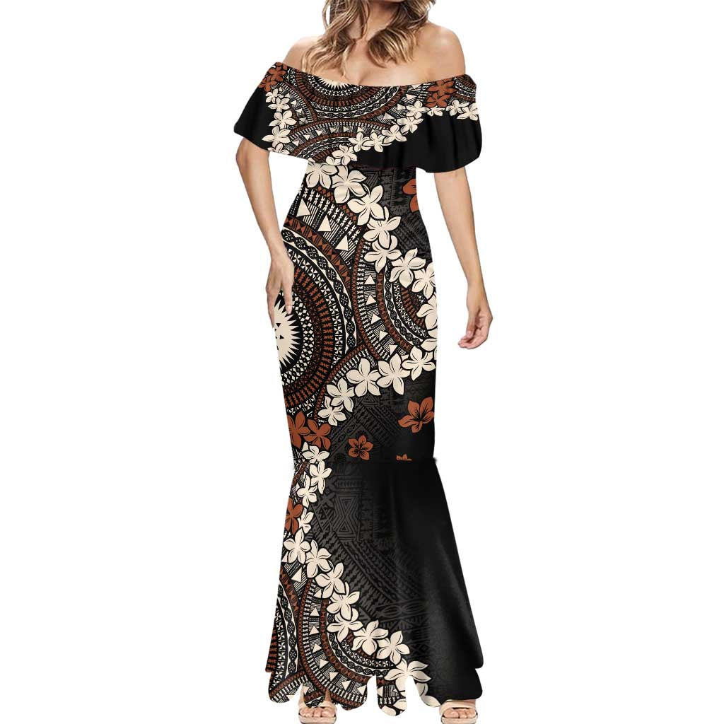 Bula Fiji Women's Day Mermaid Dress Classic Masi Tapa