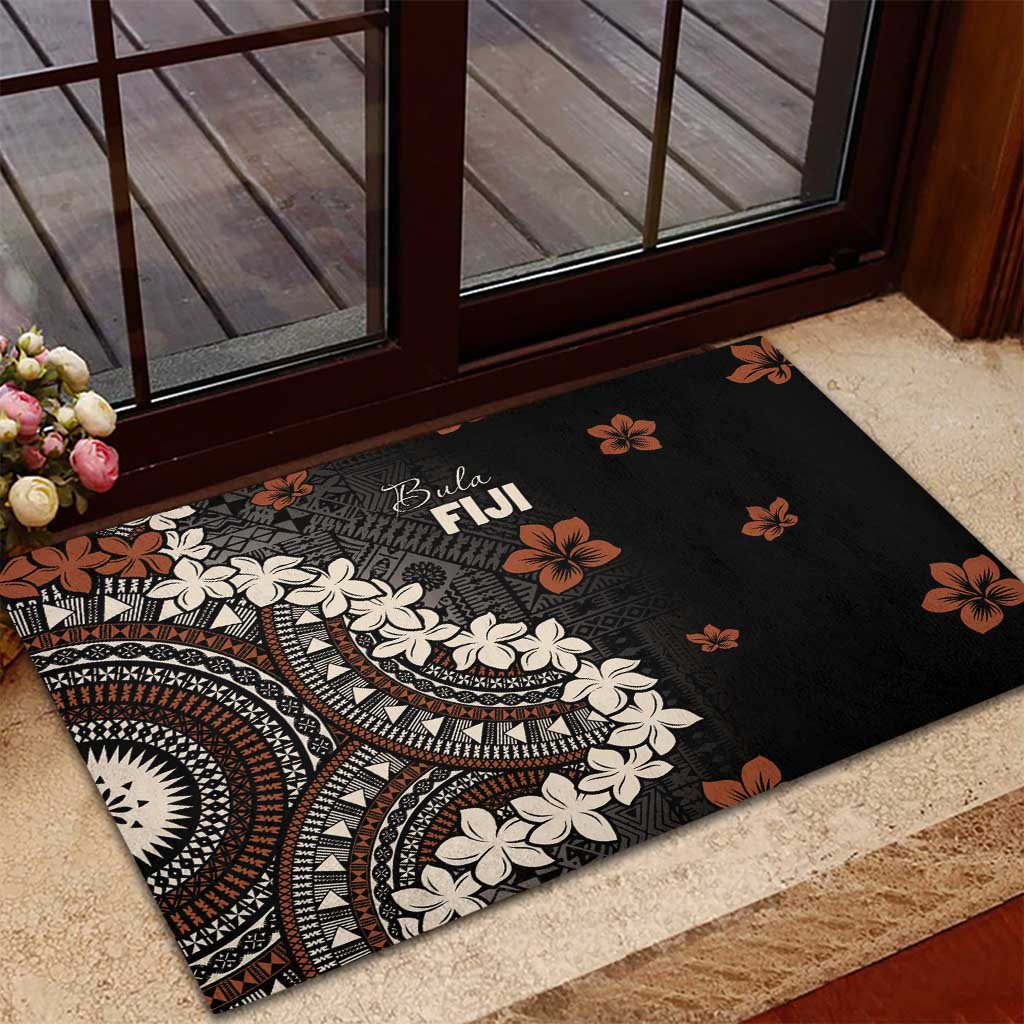 Bula Fiji Women's Day Rubber Doormat Classic Masi Tapa LT7 - Polynesian Pride