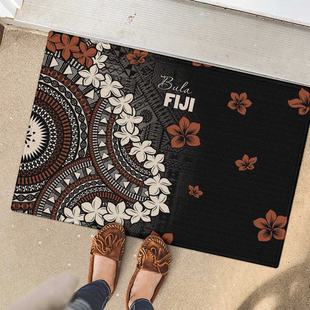 Bula Fiji Women's Day Rubber Doormat Classic Masi Tapa LT7 - Polynesian Pride