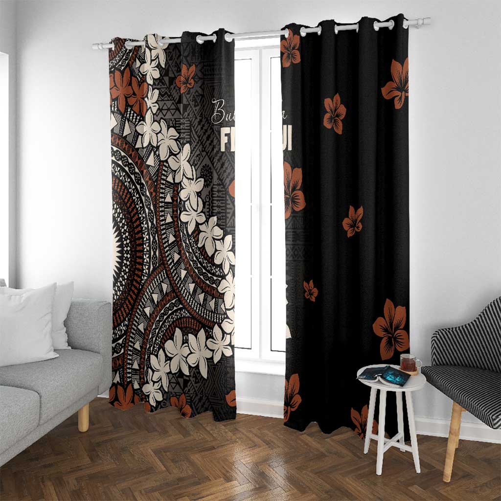 Bula Fiji Women's Day Window Curtain Classic Masi Tapa