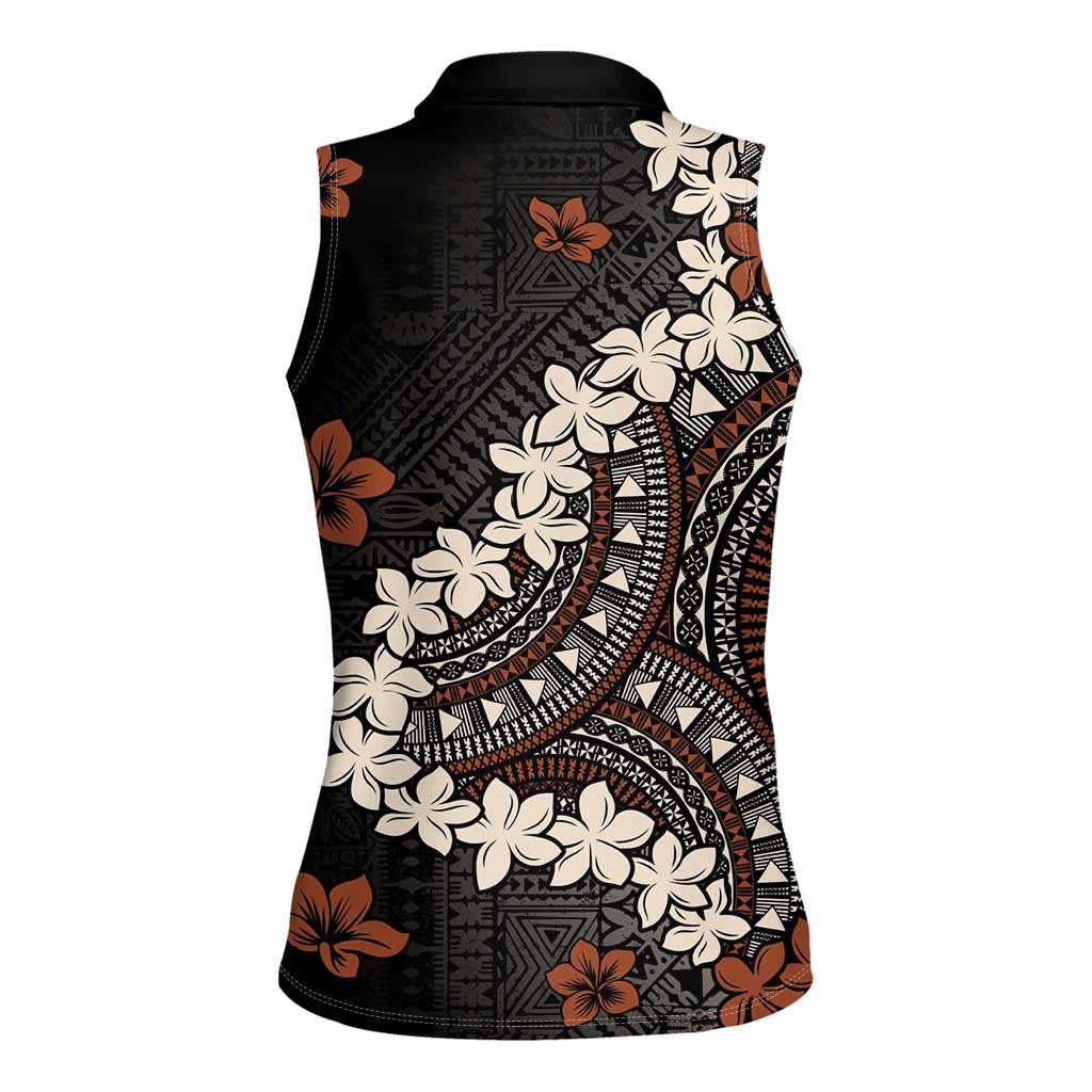 Bula Fiji Women's Day Women Sleeveless Polo Shirt Classic Masi Tapa LT7 - Polynesian Pride