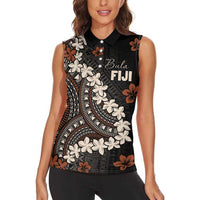 Bula Fiji Women's Day Women Sleeveless Polo Shirt Classic Masi Tapa LT7 - Polynesian Pride