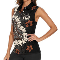 Bula Fiji Women's Day Women Sleeveless Polo Shirt Classic Masi Tapa LT7 - Polynesian Pride