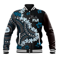 Bula Fiji Women's Day Baseball Jacket Indigo Masi Tapa LT7 Unisex Indigo - Polynesian Pride