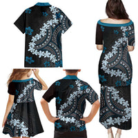 Bula Fiji Women's Day Family Matching Puletasi and Hawaiian Shirt Indigo Masi Tapa LT7 - Polynesian Pride