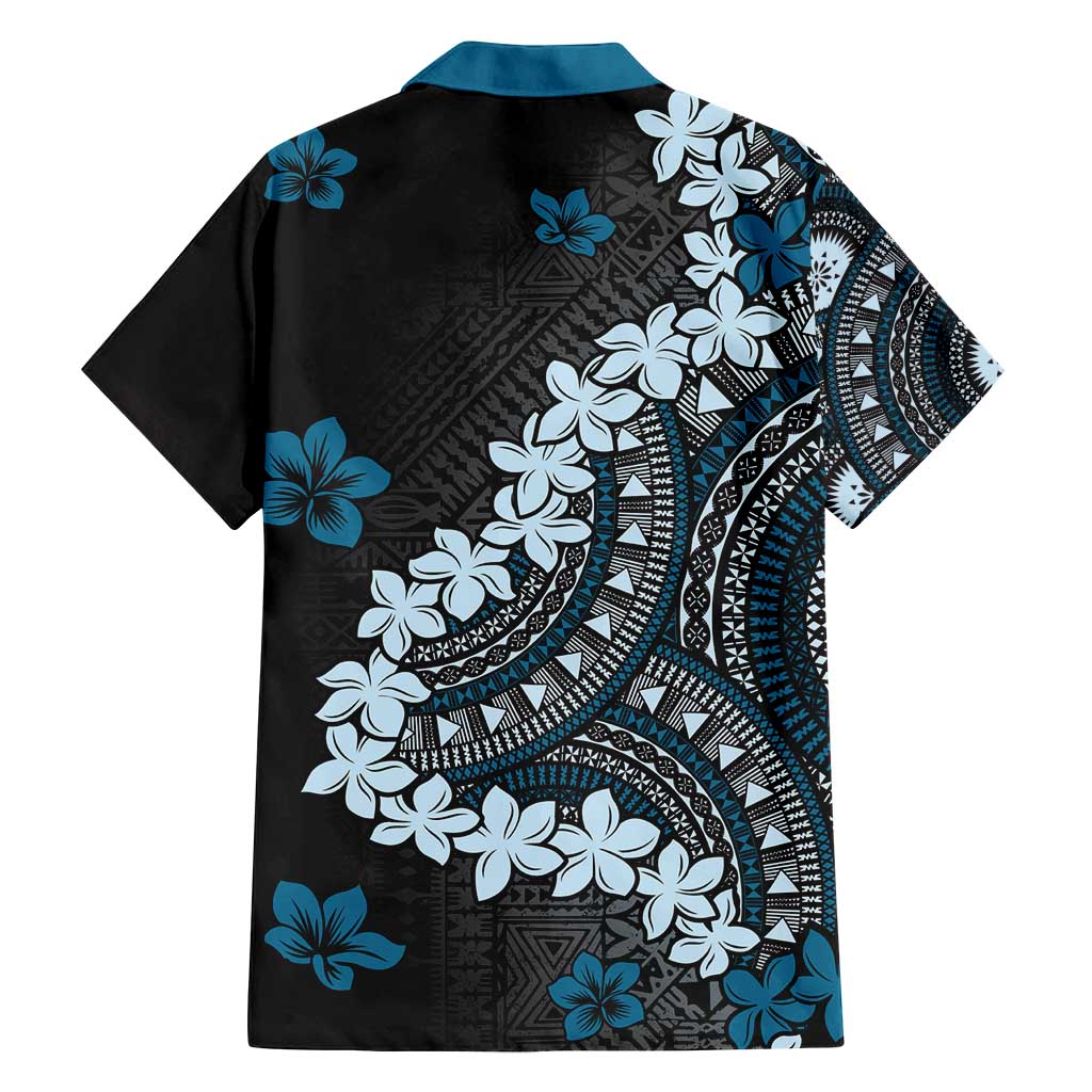 Bula Fiji Women's Day Family Matching Summer Maxi Dress and Hawaiian Shirt Indigo Masi Tapa LT7 - Polynesian Pride