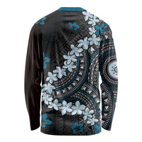 Bula Fiji Women's Day Long Sleeve Shirt Indigo Masi Tapa LT7 - Polynesian Pride