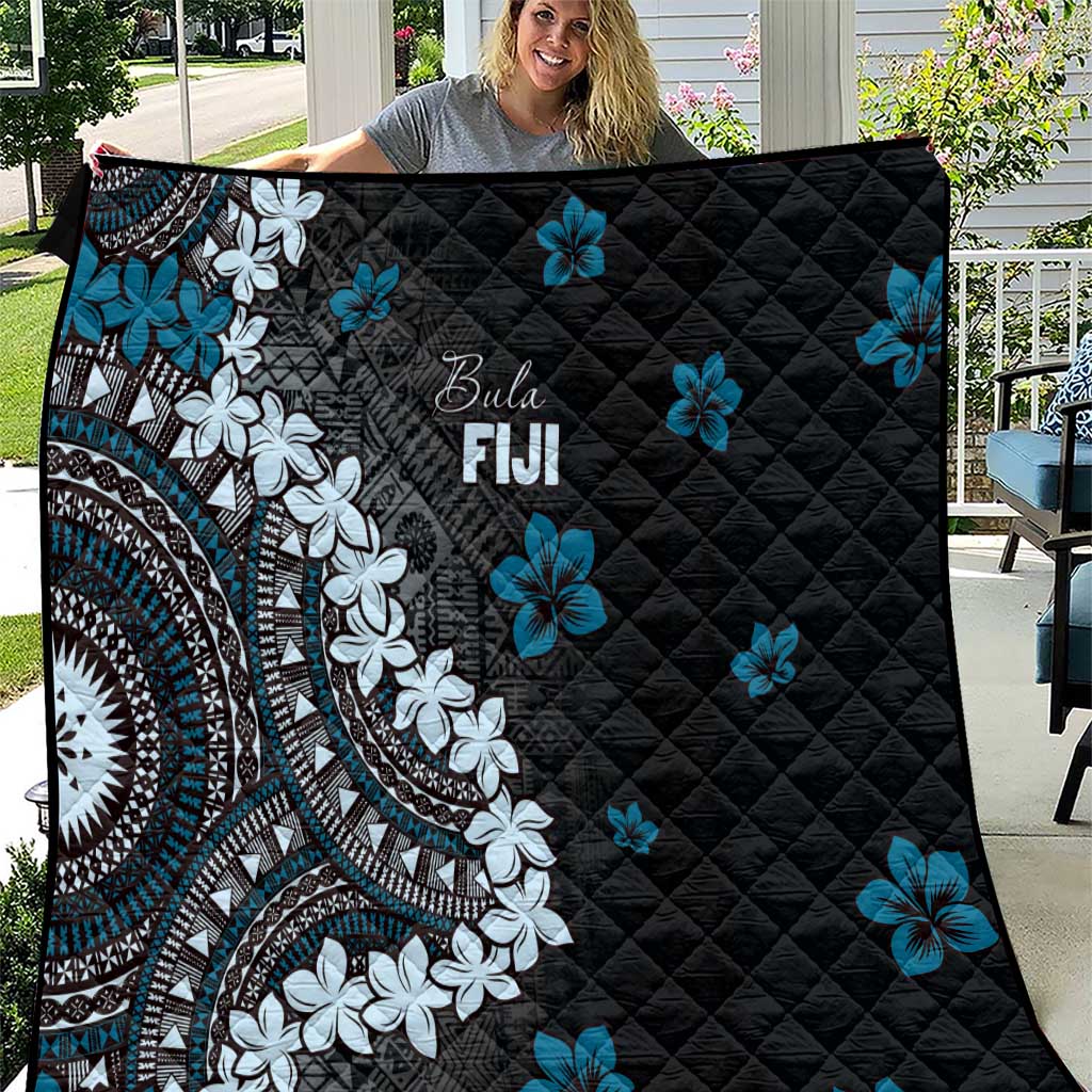 Bula Fiji Women's Day Quilt Indigo Masi Tapa LT7 Indigo - Polynesian Pride