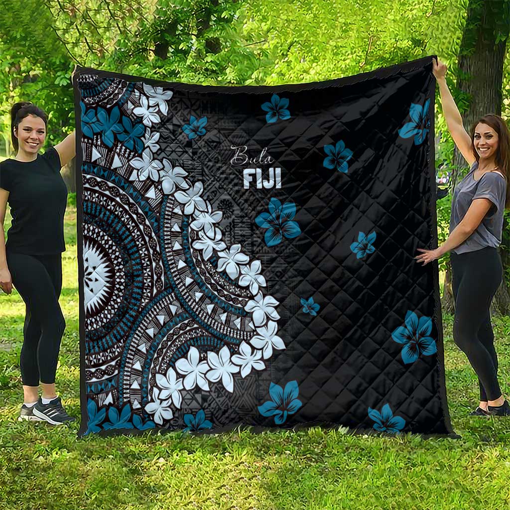 Bula Fiji Women's Day Quilt Indigo Masi Tapa LT7 - Polynesian Pride