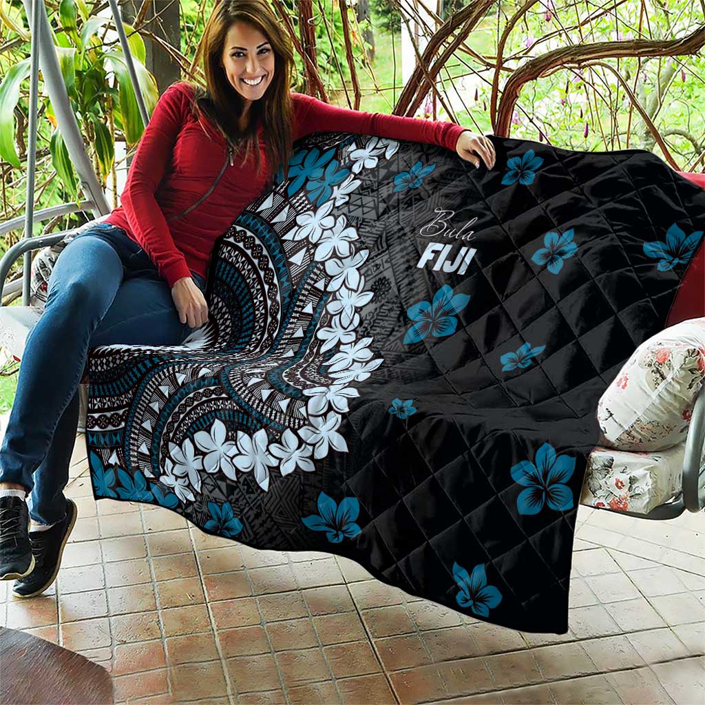 Bula Fiji Women's Day Quilt Indigo Masi Tapa LT7 - Polynesian Pride
