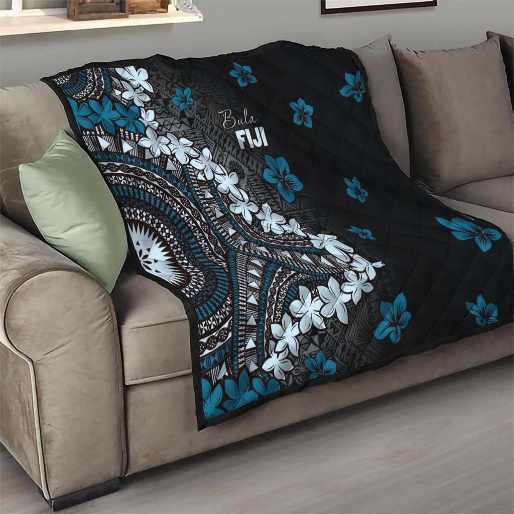 Bula Fiji Women's Day Quilt Indigo Masi Tapa LT7 - Polynesian Pride