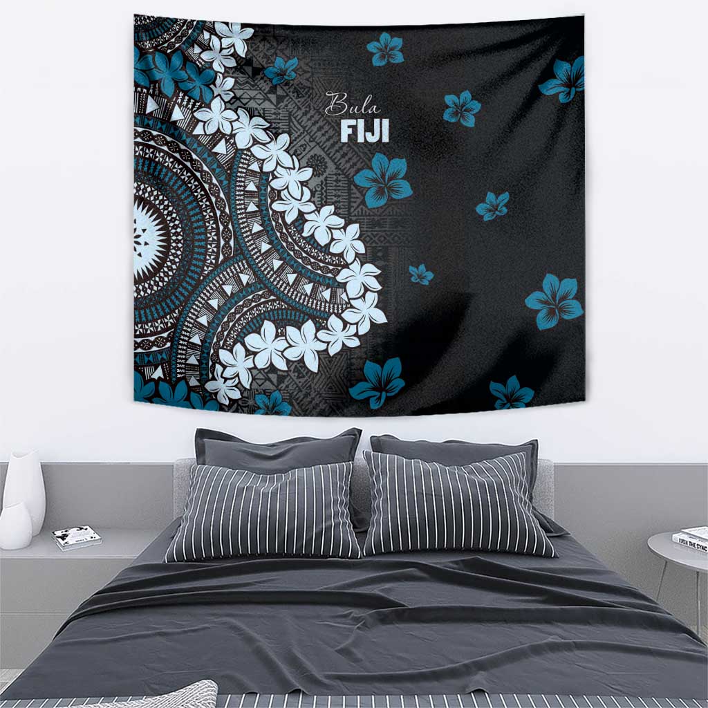 Bula Fiji Women's Day Tapestry Indigo Masi Tapa LT7 - Polynesian Pride