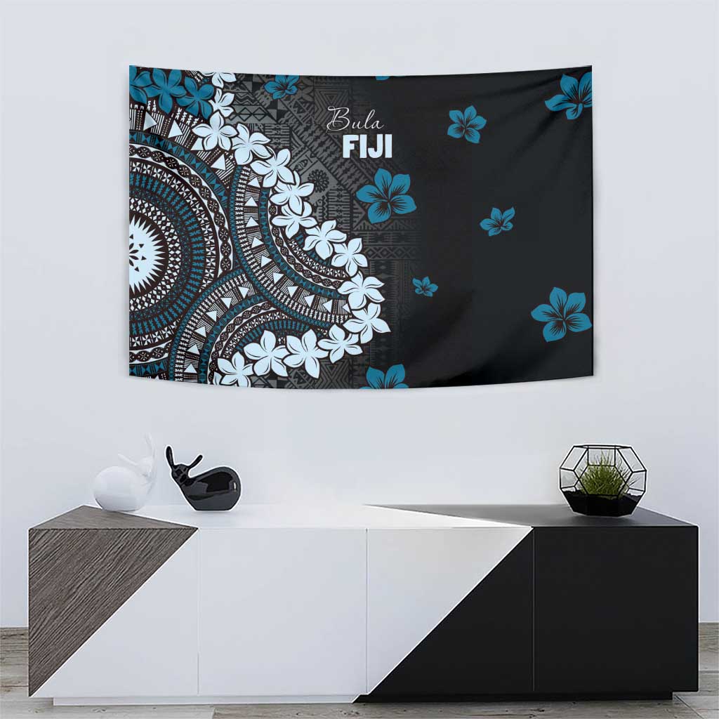 Bula Fiji Women's Day Tapestry Indigo Masi Tapa LT7 - Polynesian Pride