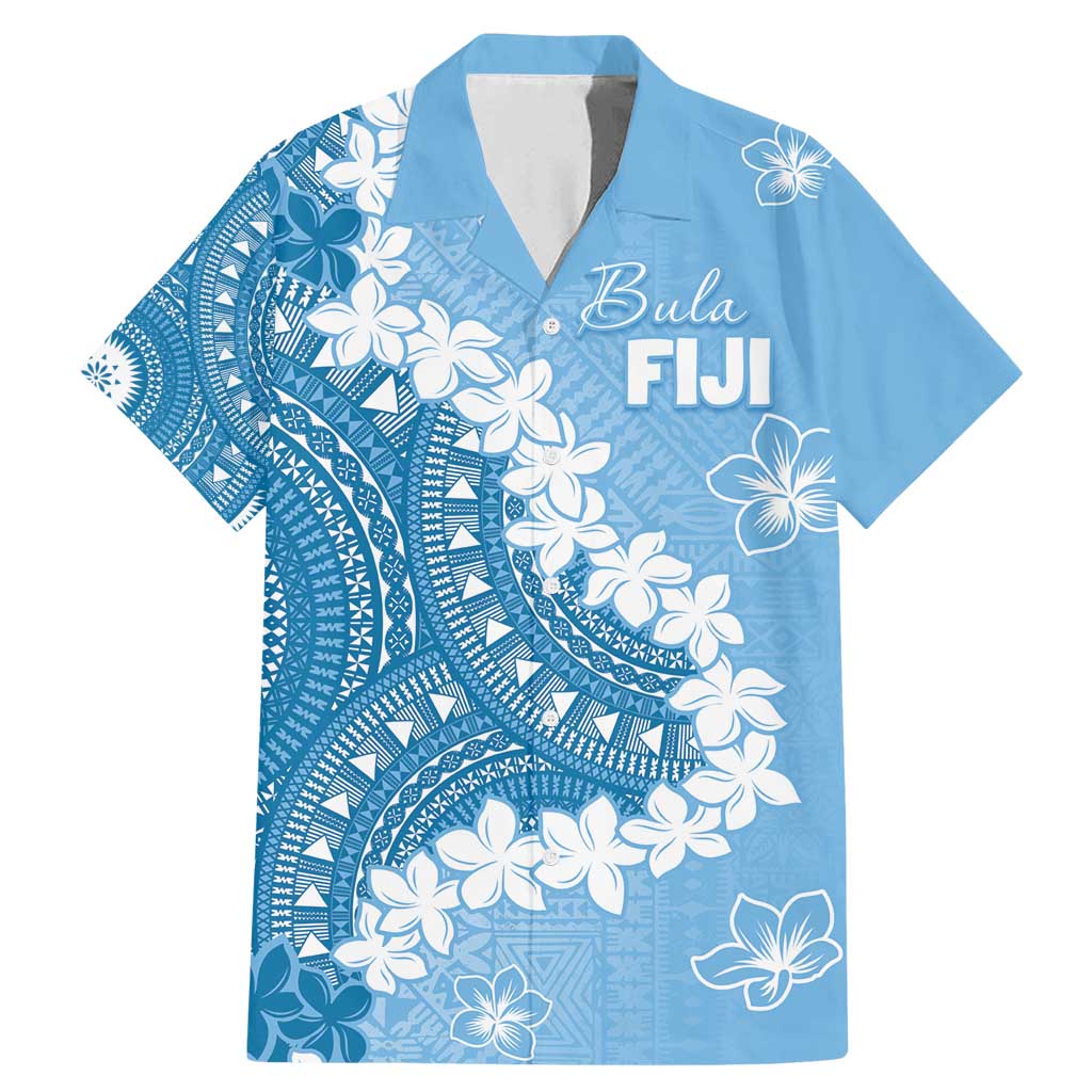 Bula Fiji Women's Day Family Matching Mermaid Dress and Hawaiian Shirt Turquoise Masi Tapa LT7 Dad's Shirt - Short Sleeve Turquoise - Polynesian Pride
