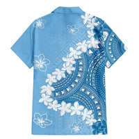Bula Fiji Women's Day Family Matching Mermaid Dress and Hawaiian Shirt Turquoise Masi Tapa LT7 - Polynesian Pride
