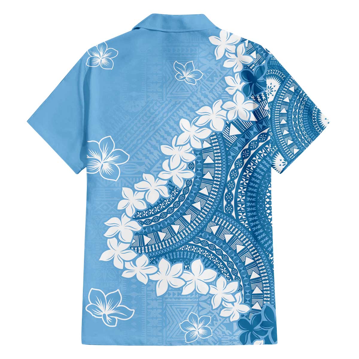 Bula Fiji Women's Day Family Matching Off The Shoulder Long Sleeve Dress and Hawaiian Shirt Turquoise Masi Tapa LT7 - Polynesian Pride