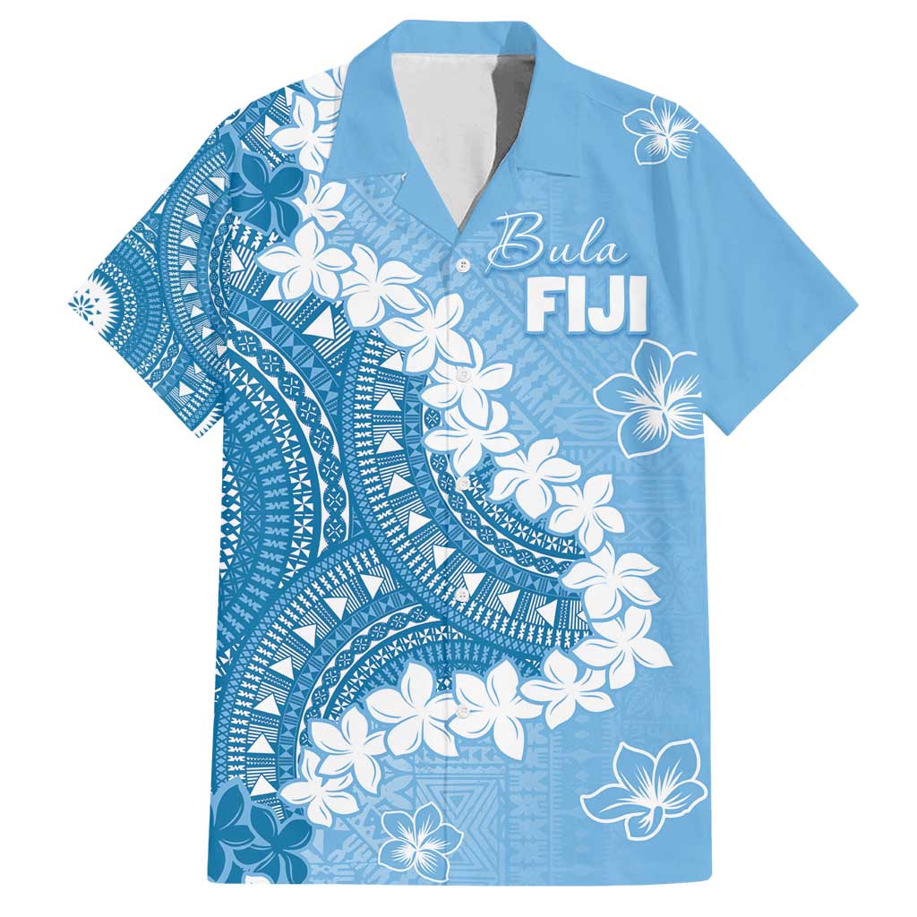 Bula Fiji Women's Day Family Matching Off Shoulder Maxi Dress and Hawaiian Shirt Turquoise Masi Tapa LT7 Dad's Shirt - Short Sleeve Turquoise - Polynesian Pride