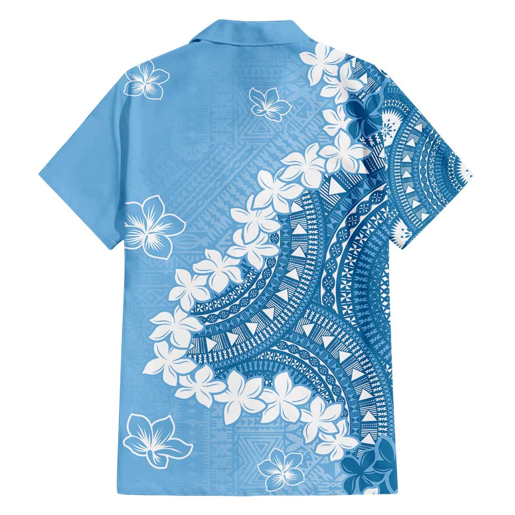 Bula Fiji Women's Day Family Matching Tank Maxi Dress and Hawaiian Shirt Turquoise Masi Tapa LT7 - Polynesian Pride