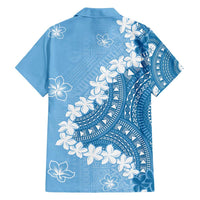 Bula Fiji Women's Day Family Matching Tank Maxi Dress and Hawaiian Shirt Turquoise Masi Tapa LT7 - Polynesian Pride