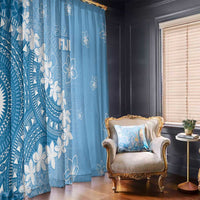 Bula Fiji Women's Day Window Curtain Turquoise Masi Tapa LT7 - Polynesian Pride