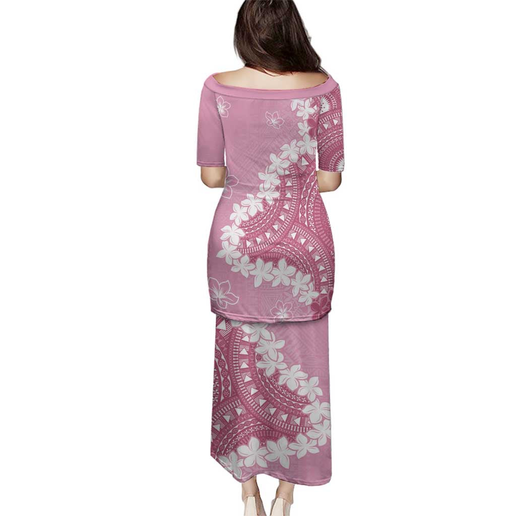 Bula Fiji Women's Day Family Matching Puletasi and Hawaiian Shirt Pink Masi Tapa LT7 - Polynesian Pride
