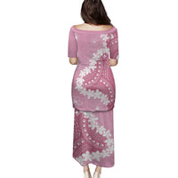 Bula Fiji Women's Day Family Matching Puletasi and Hawaiian Shirt Pink Masi Tapa LT7 - Polynesian Pride