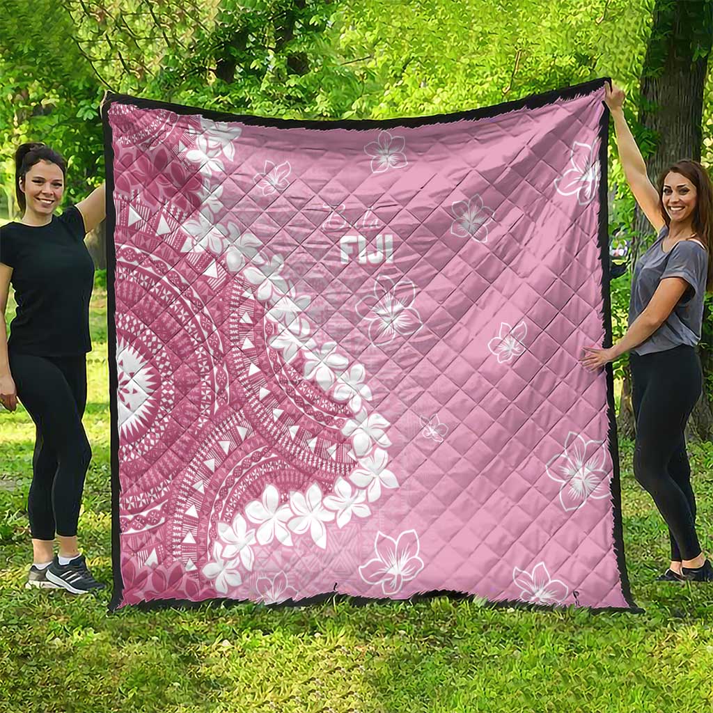 Bula Fiji Women's Day Quilt Pink Masi Tapa LT7 - Polynesian Pride
