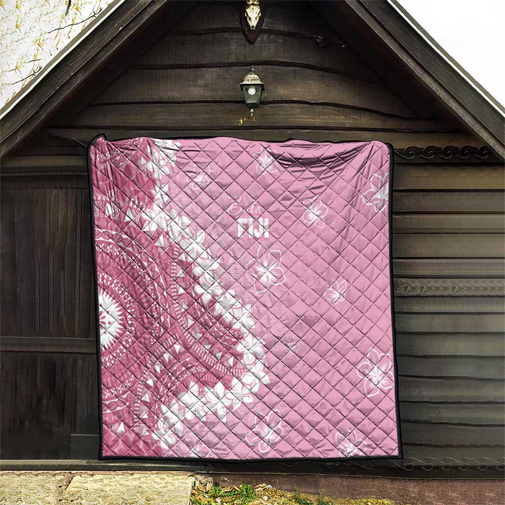 Bula Fiji Women's Day Quilt Pink Masi Tapa LT7 - Polynesian Pride