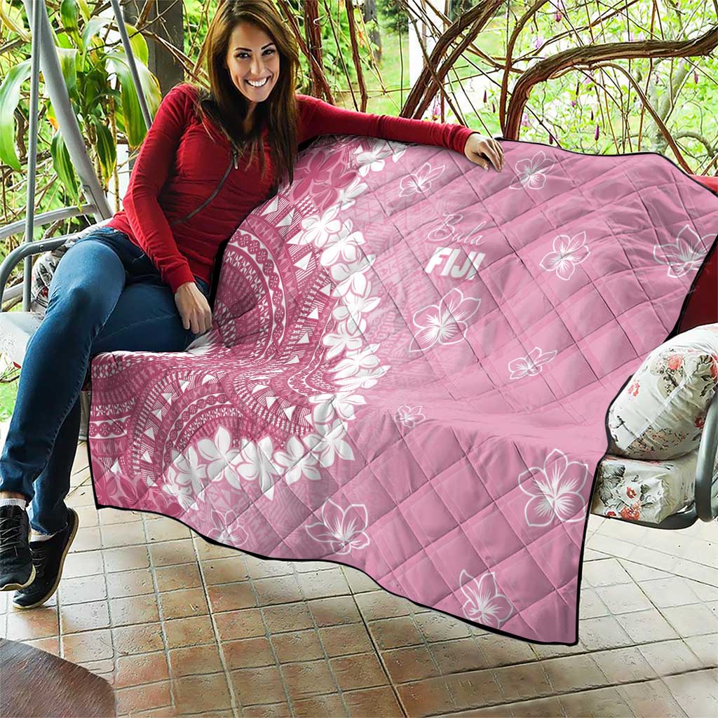 Bula Fiji Women's Day Quilt Pink Masi Tapa LT7 - Polynesian Pride