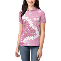 Bula Fiji Women's Day Women Polo Shirt Pink Masi Tapa