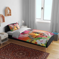 Polynesian Dreamy Turtle Bedding Set Sunset Scenery