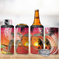 Polynesian Dreamy Turtle 4 in 1 Can Cooler Tumbler Sunset Scenery LT7 - Polynesian Pride