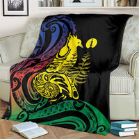 New Caledonia Kanaky Blanket Stylized Fleche Faitiere With Kagu Bird LT7 - Polynesian Pride