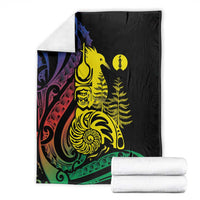 New Caledonia Kanaky Blanket Stylized Fleche Faitiere With Kagu Bird LT7 - Polynesian Pride