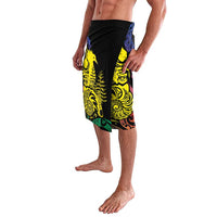 New Caledonia Kanaky Lavalava Stylized Fleche Faitiere With Kagu Bird