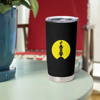 New Caledonia Kanaky Tumbler Cup Stylized Fleche Faitiere With Kagu Bird LT7 - Polynesian Pride