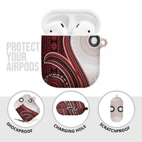 Bula Fiji Vintage Tapa AirPods Case Kaivity Masi Wave Motifs - Red