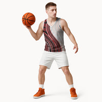 Bula Fiji Vintage Tapa Basketball Jersey Kaivity Masi Wave Motifs - Red