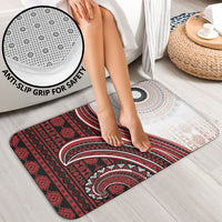Bula Fiji Vintage Tapa Bathroom Set Kaivity Masi Wave Motifs - Red LT7 - Polynesian Pride